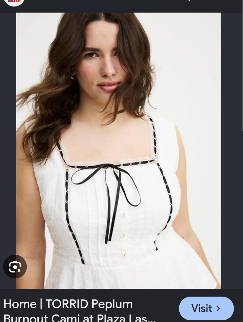 NWT TORRID 1X PEPKUM BURNOUT CAMI